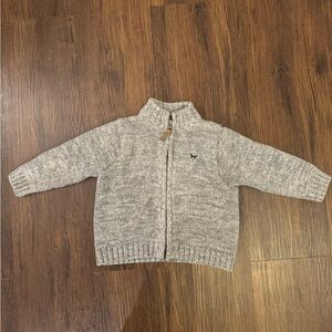 Carter's Heather Gray Toddler Zip-Up Sweater